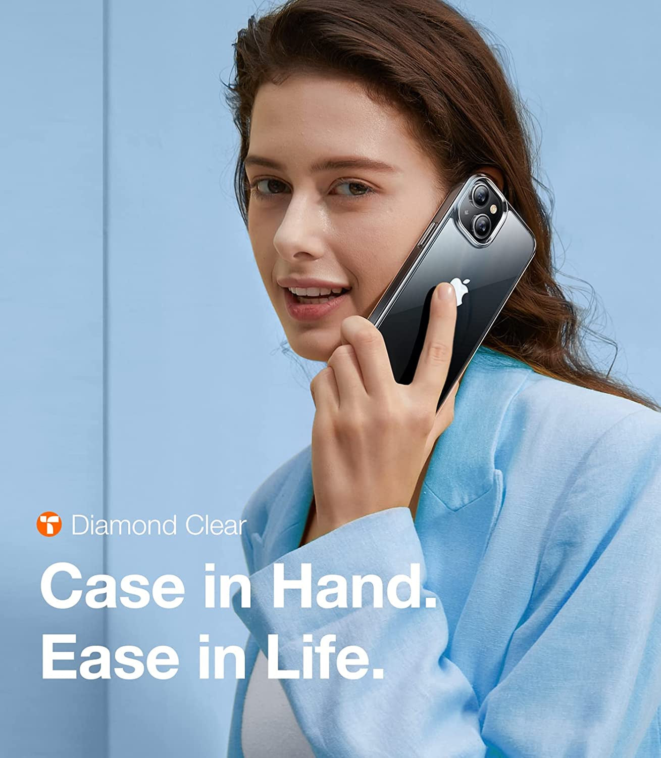 TORRAS Diamond Clear Designed for Iphone 14 Case [Never Yellowing] [Military Grade Anti-Drop] Hard PC Back Flexible Bumper Shockproof Protective Slim Phone Cover 6.1 Inch, Clear  TORRAS   