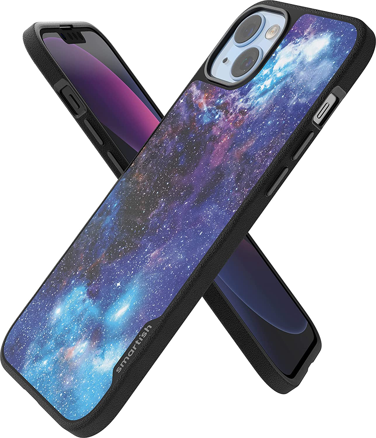 Smartish Iphone 14 Slim Case - Gripmunk Compatible with Magsafe [Lightweight + Protective] Thin Grip Cover with Microfiber Lining - Blues on the Green  Smartish   