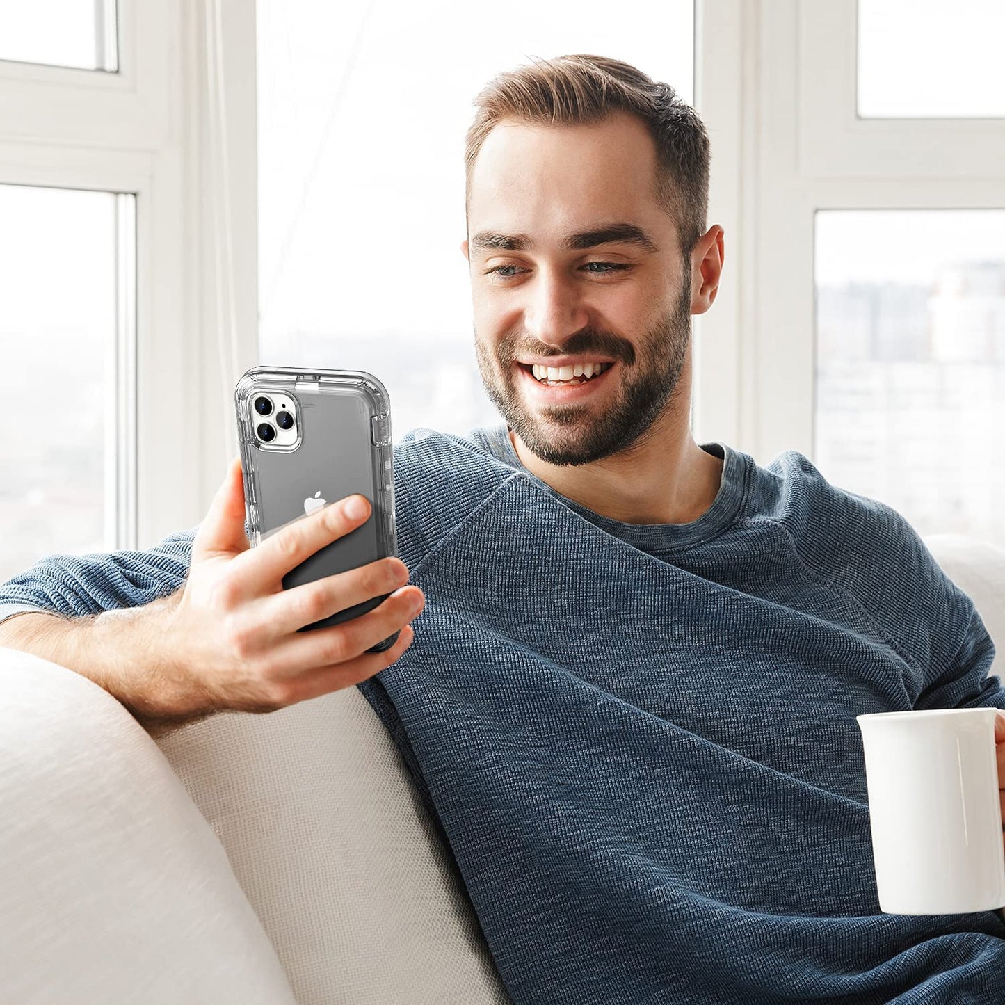 Oribox Case Compatible with Iphone 13, Heavy Duty Shockproof Anti-Fall Clear Case  ORIbox   