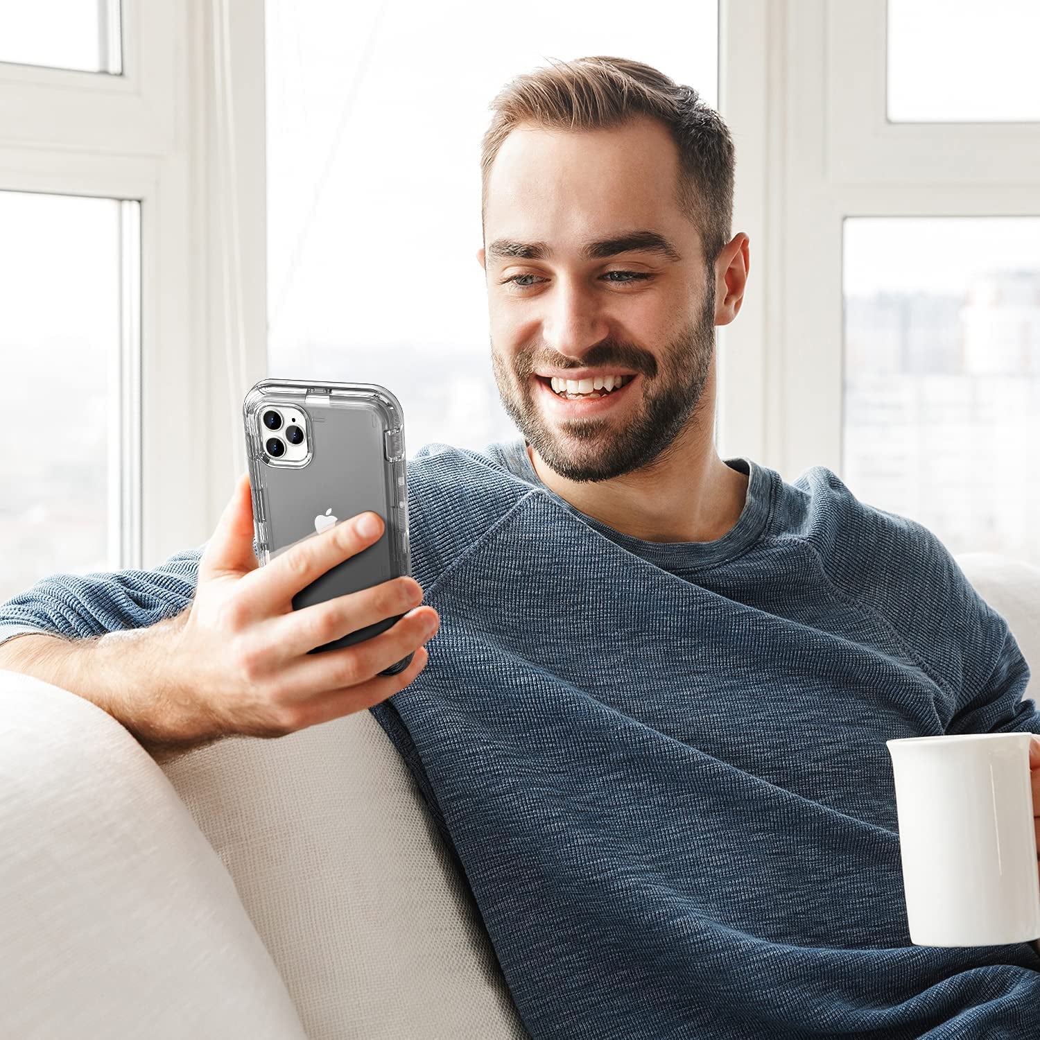 Oribox Case Compatible with Iphone 13, Heavy Duty Shockproof Anti-Fall Clear Case  ORIbox   