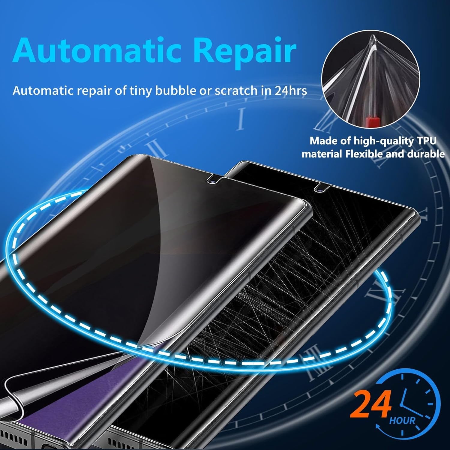 [2+1 Pack] Galaxy Note 20 Ultra Privacy Screen Protector, Fingerprint Unlock, HD Clear Anti-Spy Film for Samsung Galaxy Note 20 Ultra 5G Tempered Glass Camera Screen Protector  Samcorn   