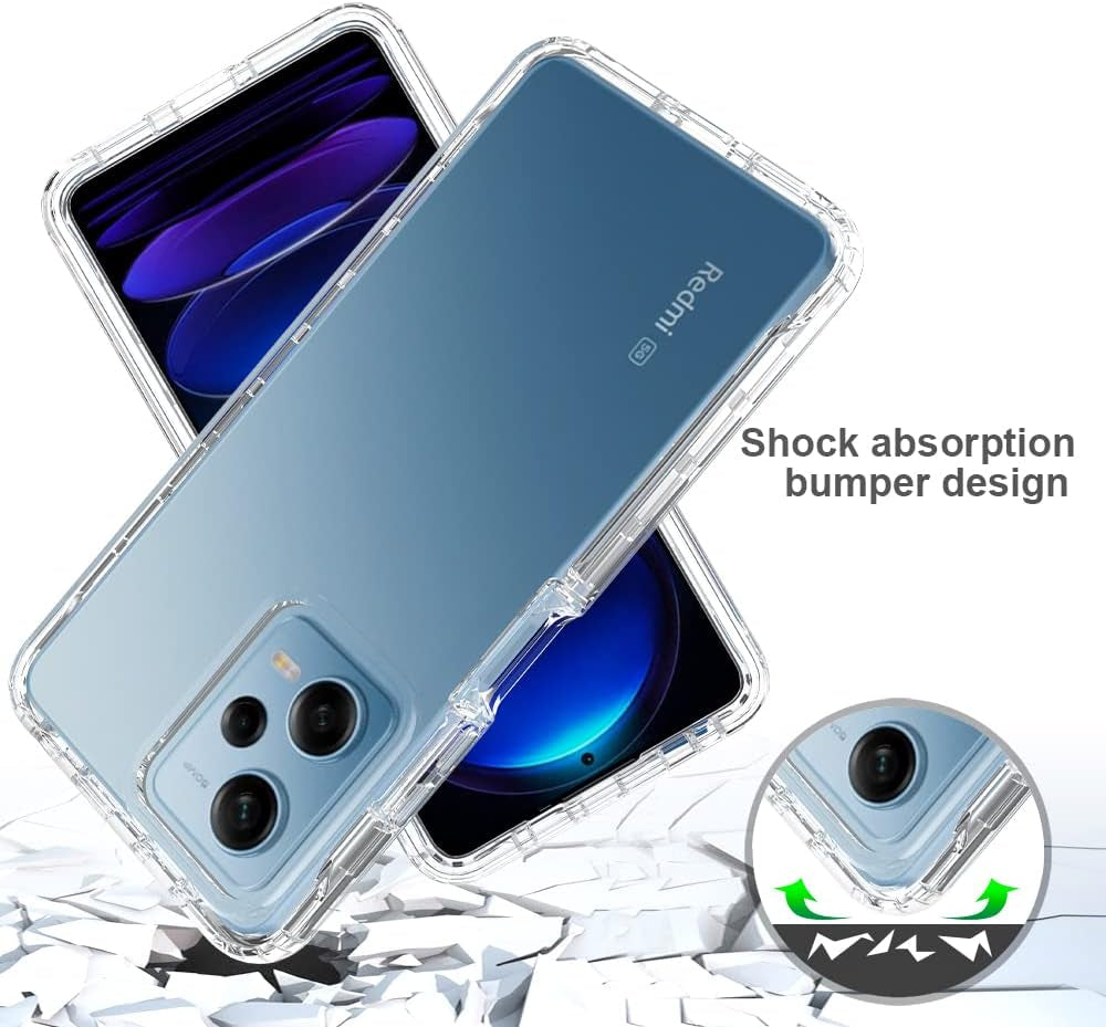 Pzwoxukhov Case for Redmi Note 12 Pro 5G Case Cover,Case for Xiaomi Poco X5 Pro High Transparency，Gradient Color,Anti-Drop Shock Absorption Case Black  Pzwoxukhov   