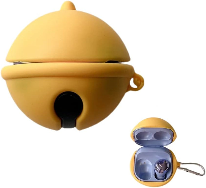 Cute Silicone Earbuds Case Cartoon Headphones Cover Fit Designed for Galaxy Buds2 Pro (2022) /Galaxy Buds 2 (2021) /Samsung Galaxy Buds Live (2020) /Galaxy Buds Pro (2021) (Bell)  HENJI   
