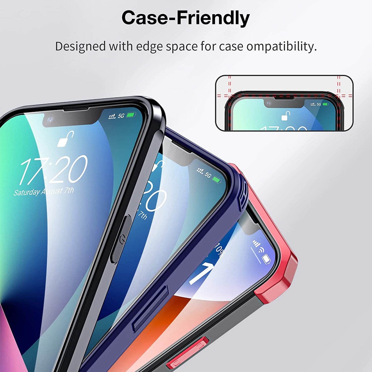 EGV [3 Pack Screen Protector Compatible for Iphone 13/Iphone 13 Pro/Iphone 14 6.1-Inch, HD Clear 9H Tempered Glass, Case Friendly, Alignment Frame Easy Installation, Bubble Free  EGV   