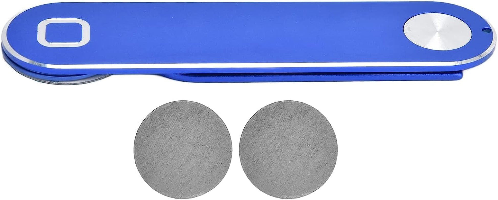 Magnetic Phone Holder for Laptop, Adjustable Phone Monitor Side Mount for Smartphones, for Home Office (Silvery)  Schellen Blue  