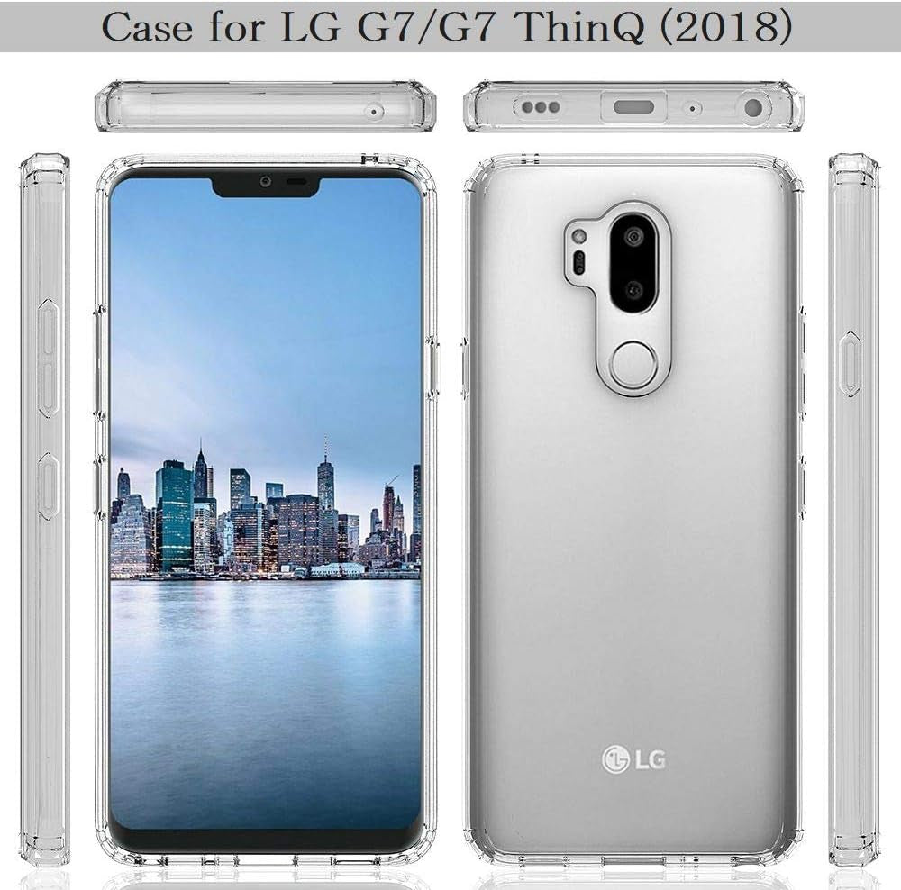 FINON Clear Perfect Body Model [ TPU Bumpers/Pc ] for LG G7 Case / G7 Thinq Case (2018) with Hybrid Protective Clear and Impact Resistance - Black  FINON   