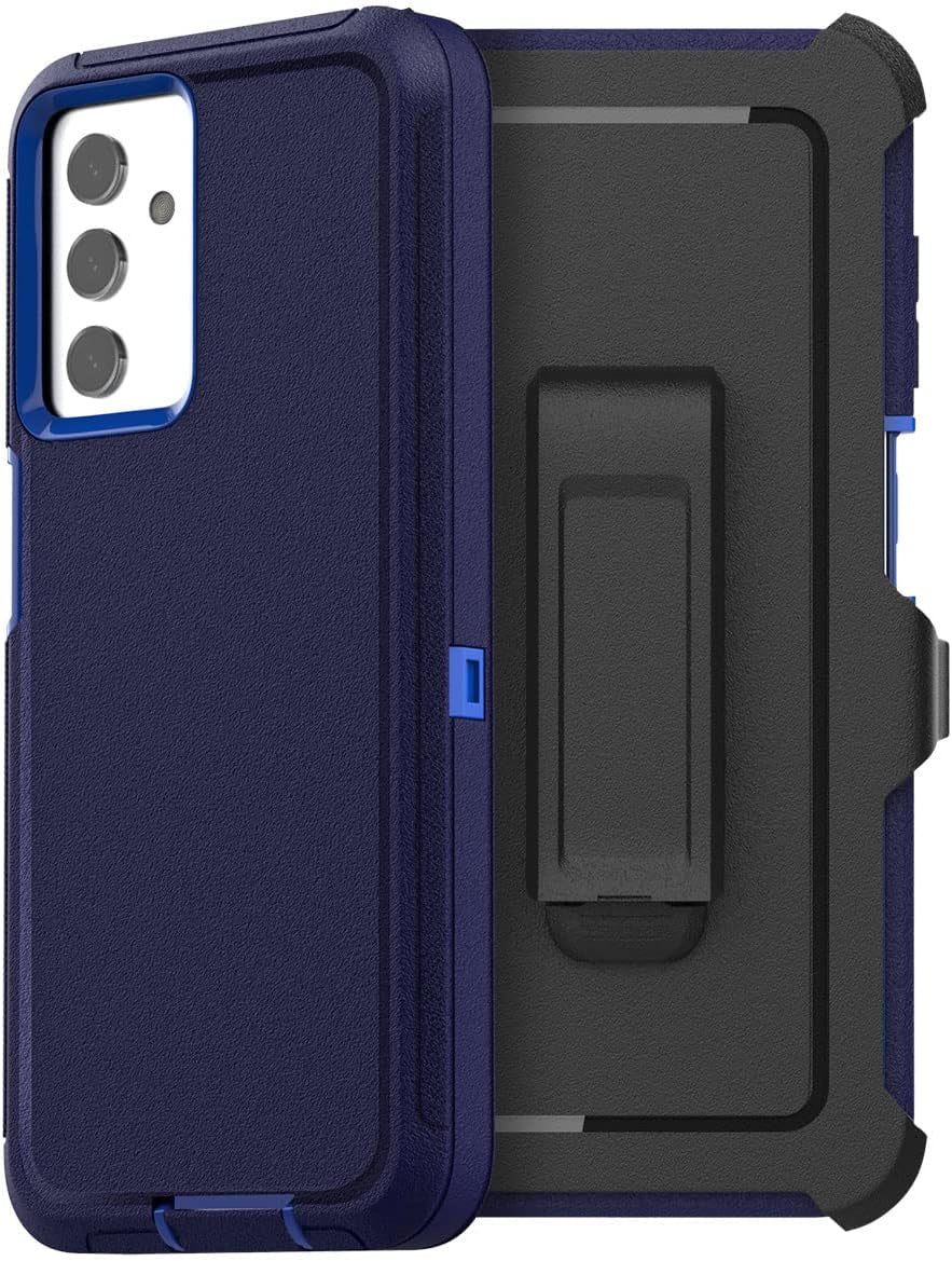 Aicase for Galaxy A04S/A13 Case(6.5")+Belt Holster,Heavy Duty 3-Layer Rugged Phone Cover,Durable Military Grade Protection Shockproof/Drop Proof/Dust-Proof Protective for Samsung A04S/A13 5G 2022  AICase Navy Blue+Belt_01  