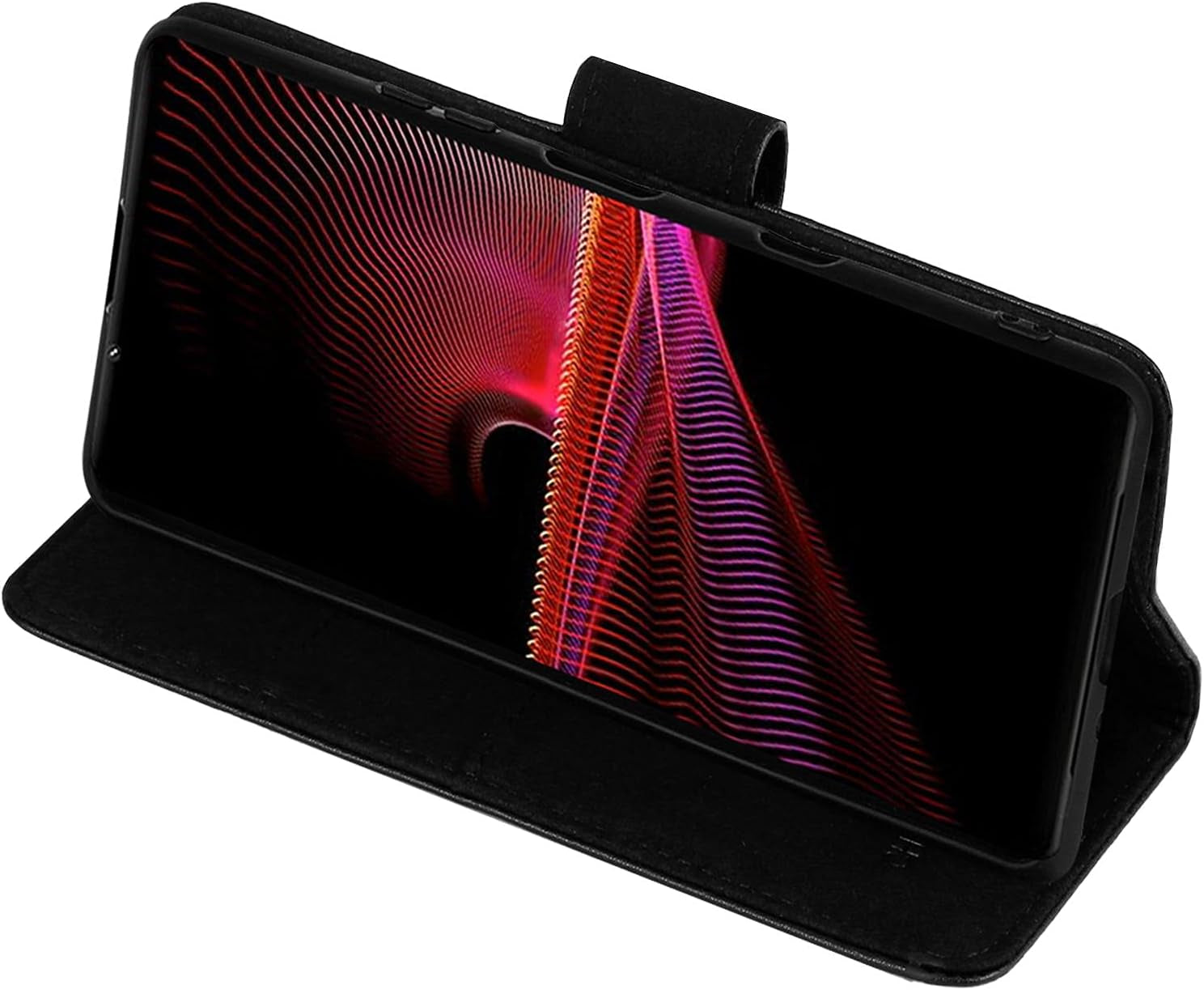 Chalk & Hide - Real Leather Book Wallet Case Cover for Sony Xperia 1 III (2021), Real Leather Design with Card Slot, Magnetic Closure and Built in Stand - Black  32ndShop   