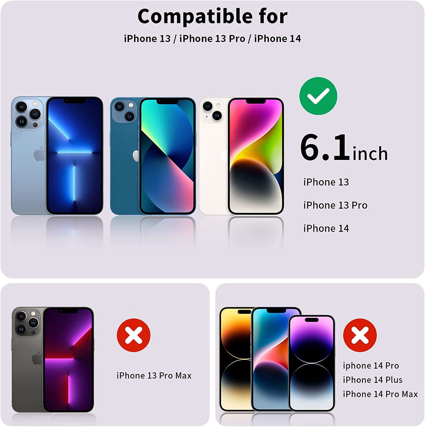 Fotbor for Iphone 14 & Iphone 13 & Iphone 13 Pro Privacy Screen Protector, 2 Pack Privacy Screen Iphone 14 & Iphone 13 & Iphone 13 Pro, Tempered Glass with Easy Installation Kit, Accessories 6.1 Inch  Fotbor   