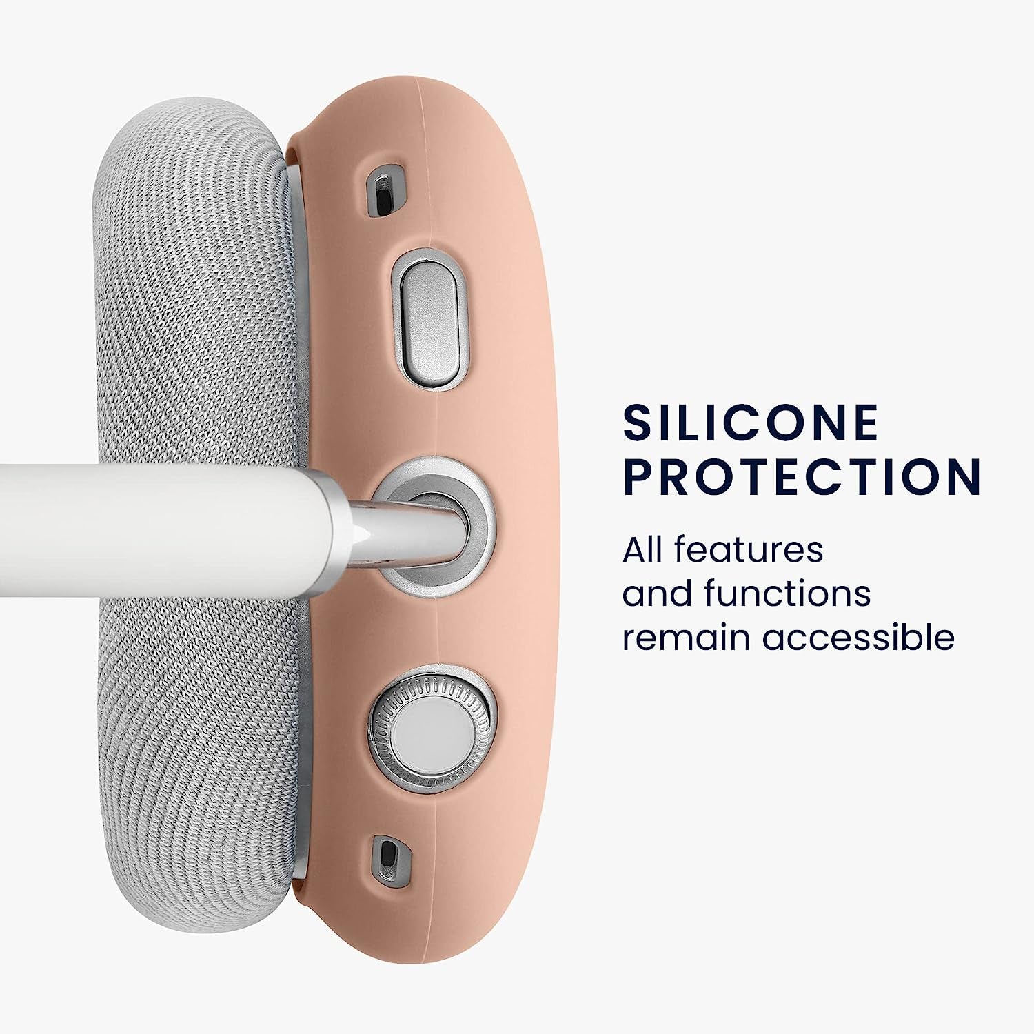 Kwmobile Silicone Covers Compatible with Apple Airpods Max (Set of 2) - Ear Cups Cover Case - Dusty Pink  KW-Commerce   