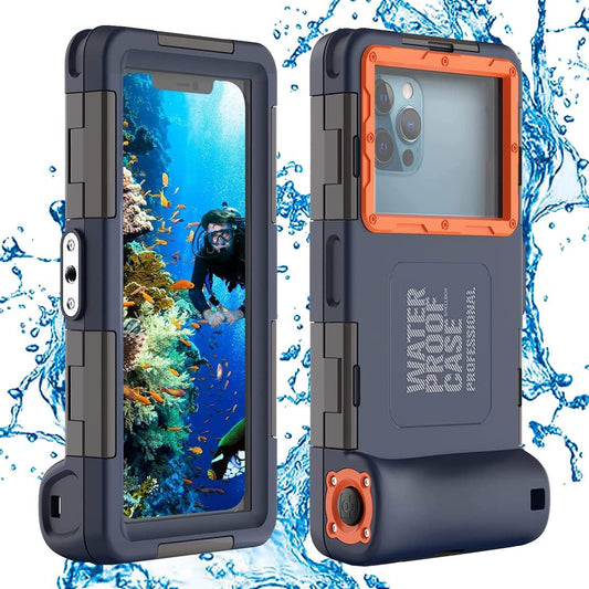 LANYOS Compatible for Samsung Galaxy and Iphone Series Professional [15M/50Ft] Diving Snorkeling SG Waterproof Case, Full Body with Built in Screen Protector Clear Cover (Second Generation Orange)  LY LANYOS   