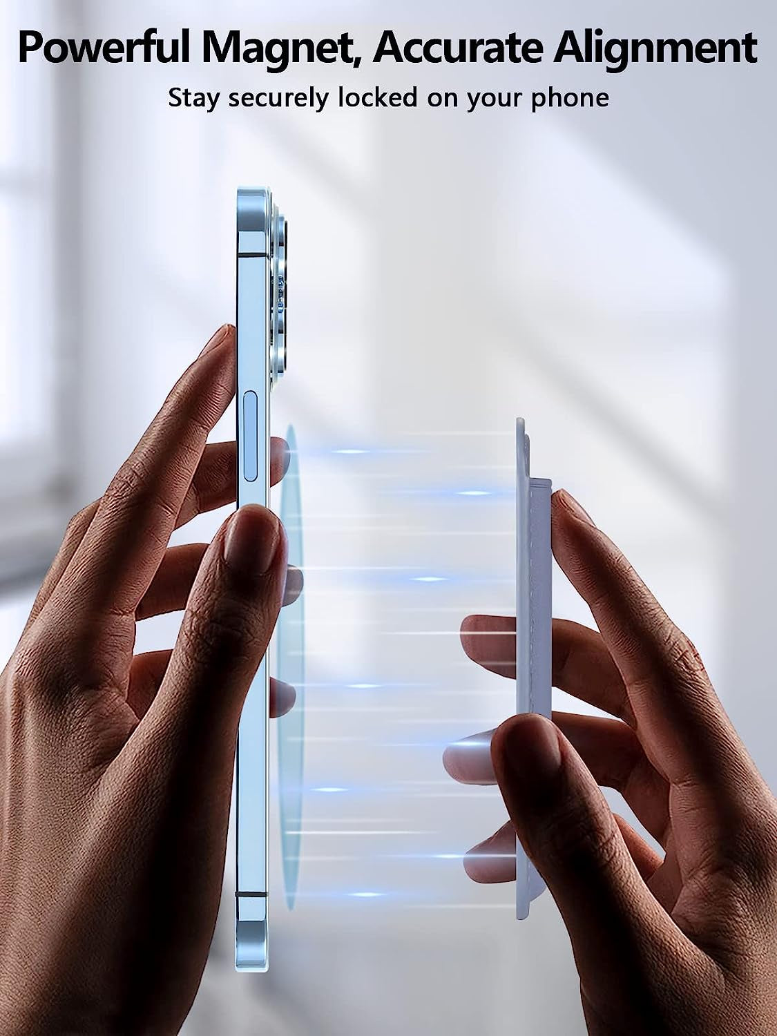 Topmade for Magsafe Wallet, Magnetic Wallet Card Holder for Iphone 14, Iphone 13/12 Series, Leather Magnetic Phone Wallet with Powerful Magnet, Credit Card RFID Blocking, Fit 3 Cards, Wisteria Purple  TopMade   