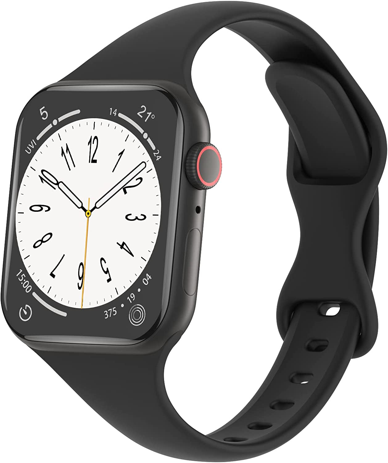 DYKEISS Sport Slim Silicone Band Compatible for Apple Watch Band 38Mm 42Mm 40Mm 44Mm 41Mm 45Mm 49Mm, Thin Soft Narrow Replacement Strap Wristband for Iwatch Ultra Series 8/7/SE/6/5/4/3/2/1 Women Men  DYKEISS   