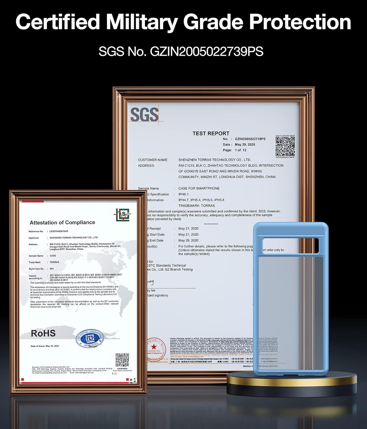 TORRAS Shockproof Designed for Google Pixel 7A Case, [Military Grade Drop Tested] Translucent Slim Protective Matte Hard Back & Soft Edge Cover Phone Case for Google 7A Case 5G, Light Blue  TORRAS   