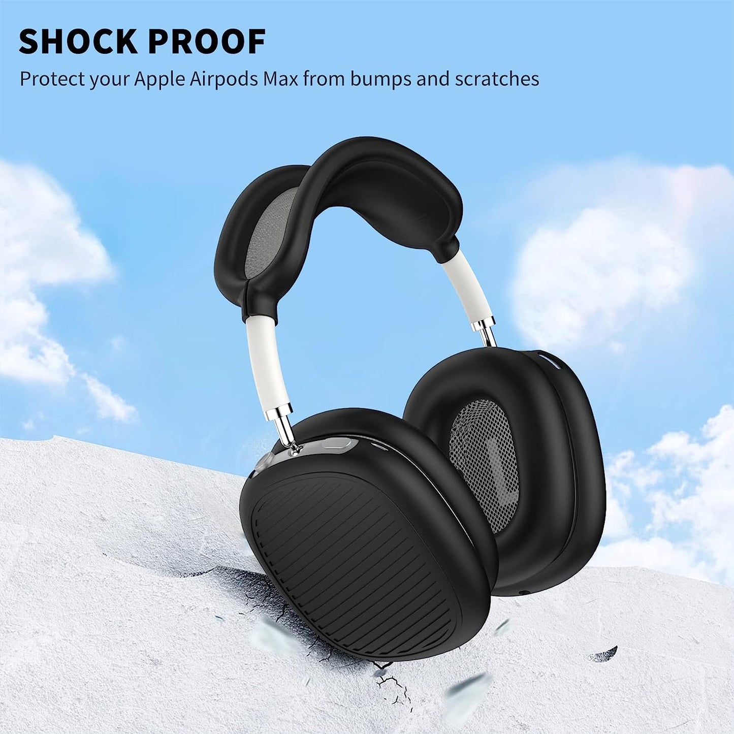 WOOPIT 4 Set Airpods Max Case Cover,Silicone Case for Airpods Max Headphones,Anti-Scratch Ear Pad Cover/Ear Cover/Headband Cover/Soft Headband Cushion Protector Accessories for Apple Airpods Max  WOOPIT   