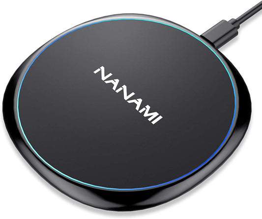 Fast Wireless Charger, NANAMI 7.5W Charging Pad Compatible Iphone 14/13/13 Mini/12/Se 2/11/11 Pro/Xs Max/Xr/X/8, 10W Qi Charger for Samsung Galaxy S23/S22/S21/S20/S10/S9/S8/Note 10+/9/8 & 5W Airpods 2  NANAMI   