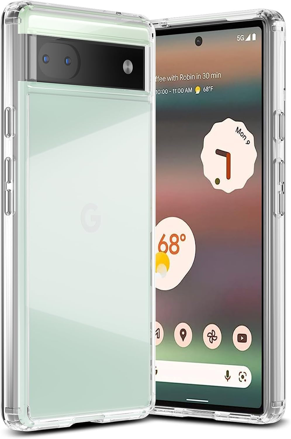 Meliya for Google Pixel 6 Case, Soft TPU Bumper with PC Hard Back Shockproof Anti-Scratched Phone Case Cover for Google Pixel 6 (Clear)  Meliya Clear Google Pixel 6A 