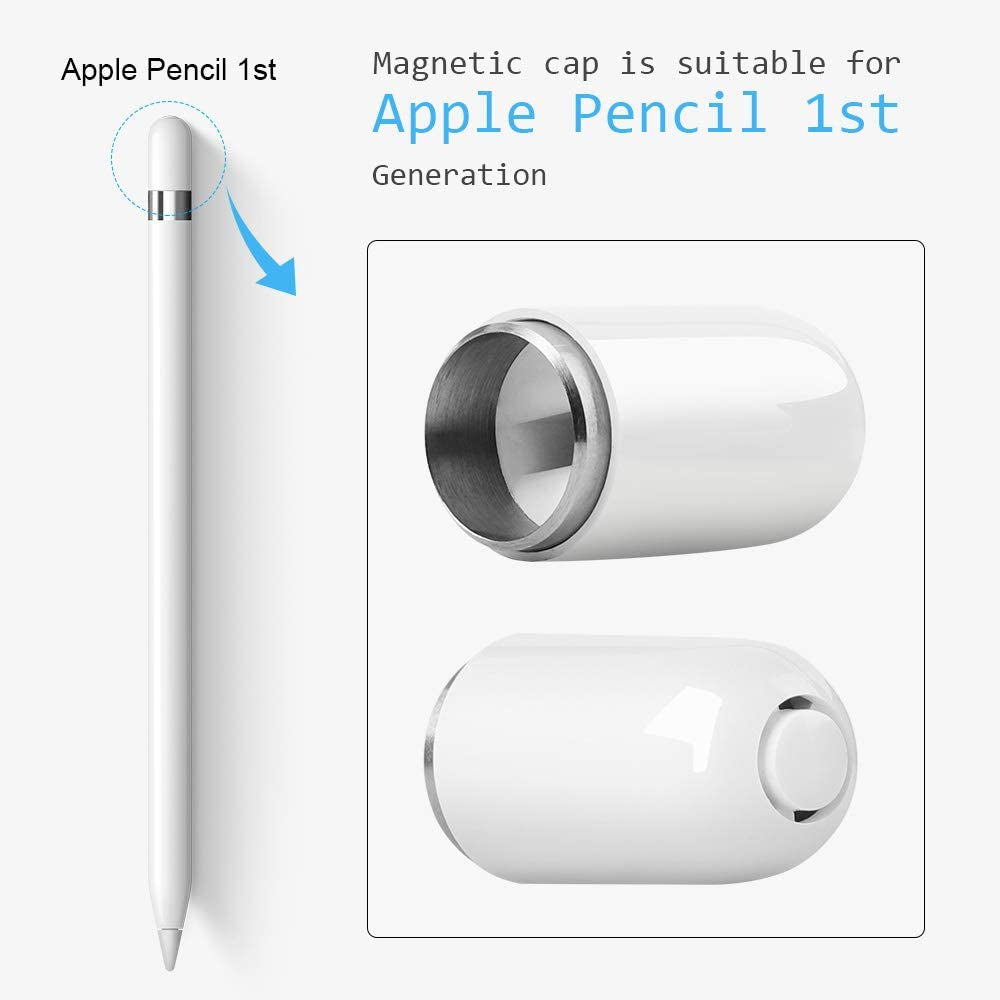 MJKOR Magnetic Replacement Cap and Charging Adapter for Apple Pencil 1St  MJKOR   