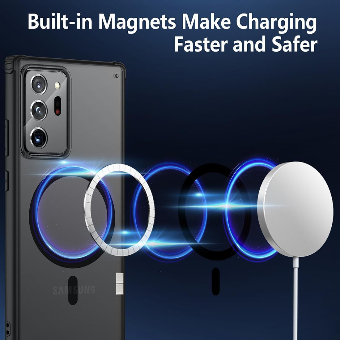 TIANNIUKE Magnetic Case for Samsung Galaxy Note 20 Ultra, Translucent Matte Anti-Fingerprint,Compatible with Magsafe,Slim Fit Shockproof Protective Phone Case for Galaxy Note 20 Ultra Case  TIANNIUKE   