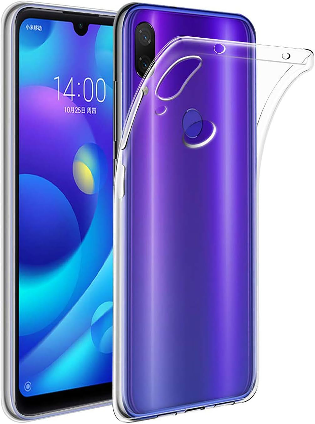 Aidinar Case for Sony Xperia 1, Slim Transparent Soft TPU Case + [2 Pack] Sony Xperia 1 Tempered Glass Screen Protector, Flexible Silicone Cover for Sony Xperia 1 Phone Cover  Aidinar   