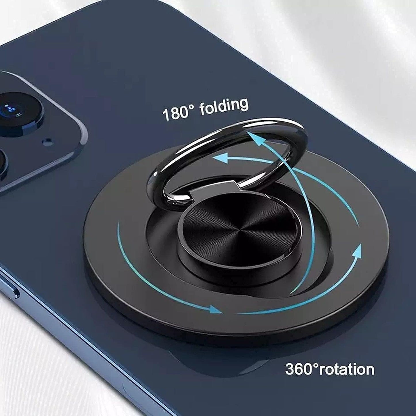 Aporia - Compatible for Magsafe Phone Ring Holder for Iphone 14 13 12 Mini Pro Max plus Finger Ring Grip Stand | Removable Detachable Metal Gripper (Black)  Aporia International   