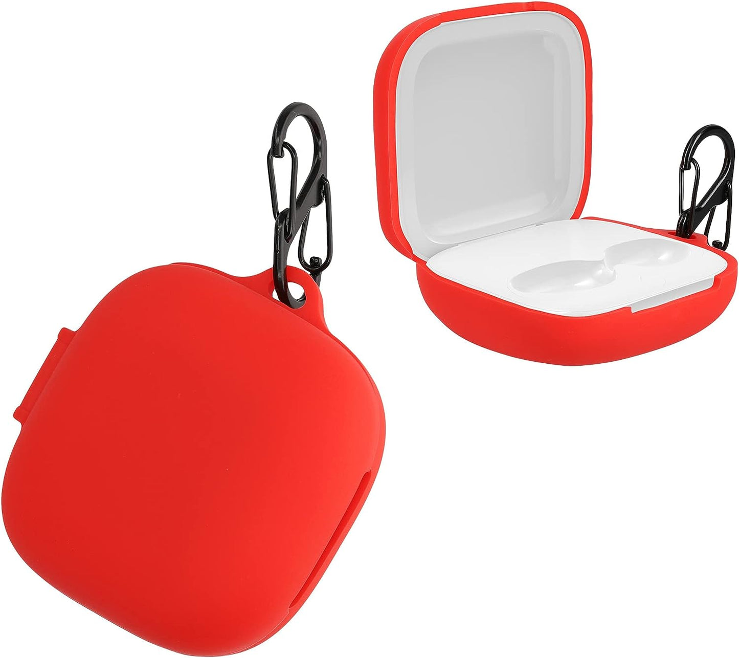 Kwmobile Case Compatible with Beats Fit Pro Case - Silicone Cover Holder for Earbuds - White  KW-Commerce red  