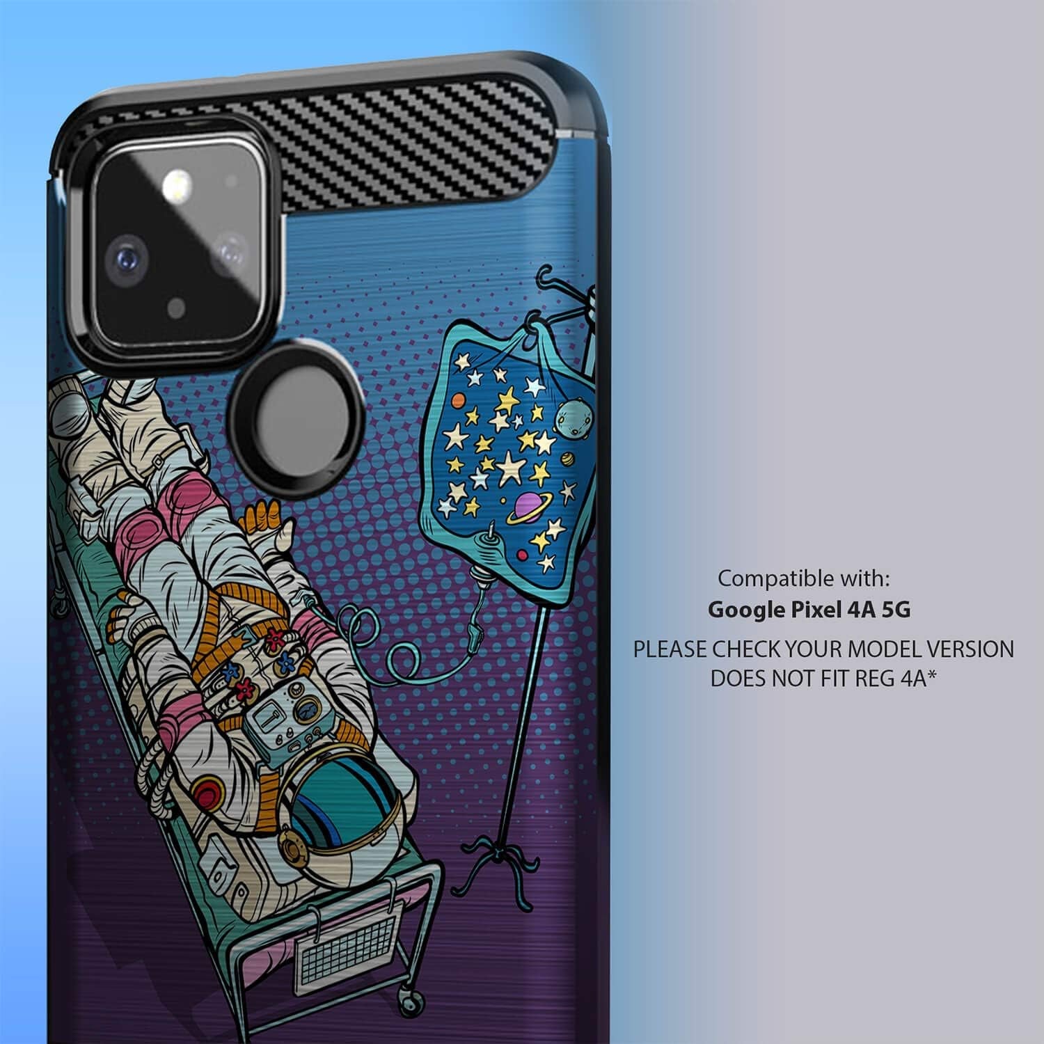 Casesondeck Case Compatible with [Google Pixel 4A 5G (2020)] Pictorial Patterned TPU Design Case Flexible Slim and Elegant (Astronaut)  Cases on Deck   