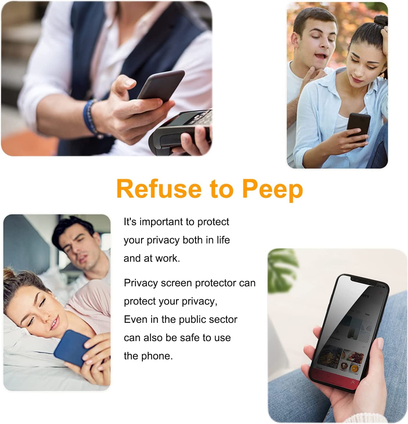 Pehael [2+2 Pack] Iphone 13 Pro Privacy Screen Protector with Camera Lens Protector Full Coverage Anti-Spy Tempered Glass Film 9H Hardness Upgrade Edge Protection Easy Installation Bubble Free [6.1 Inch]  pehael   