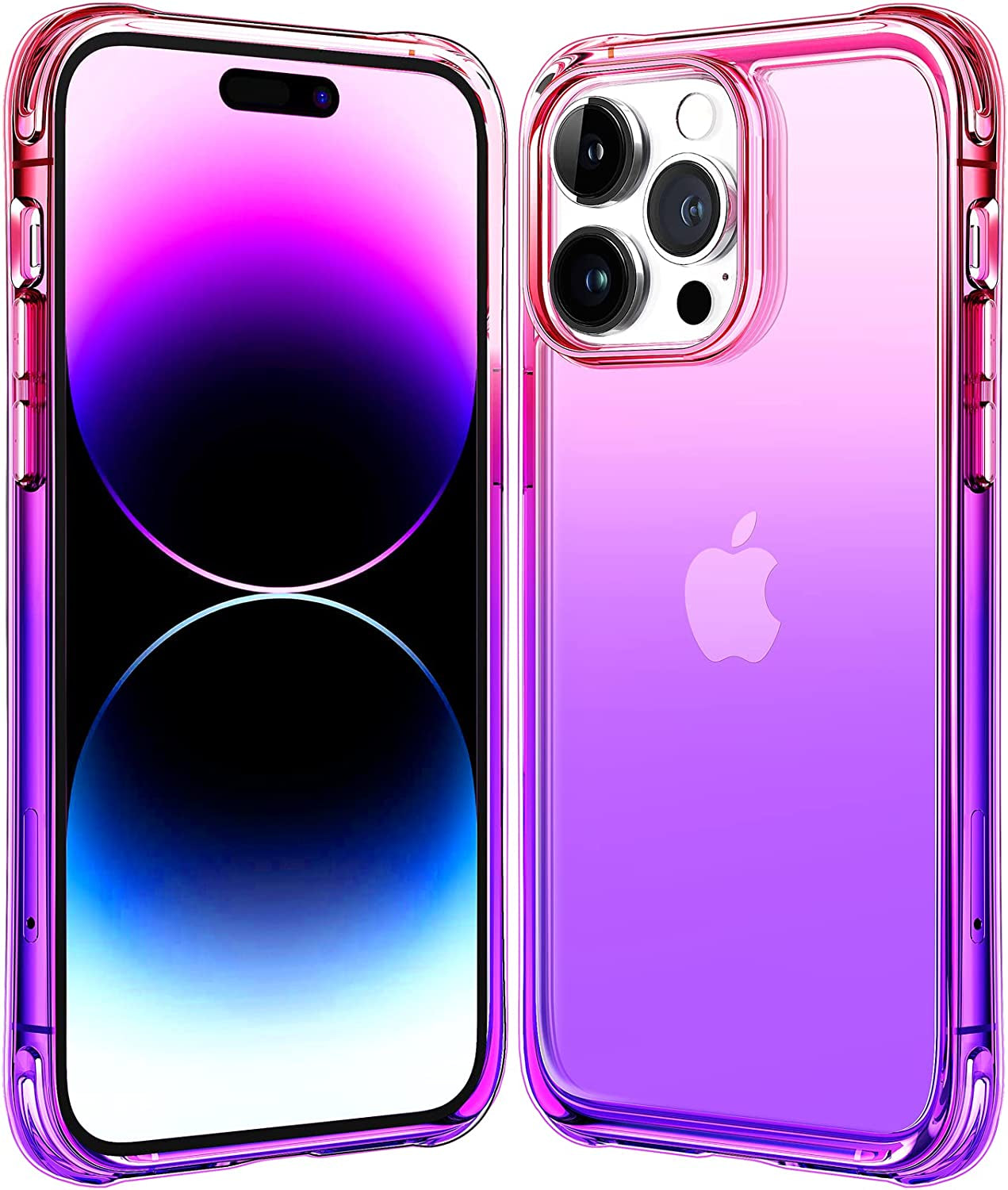 Mkeke for Iphone 14 Pro Case, [Military Grade Protection] [Not Yellowing] Shockproof Phone Case for Apple Iphone 14 Pro 2022 - Black  Shenzhen Make Technology Company Limited Gradient Purple Pink  