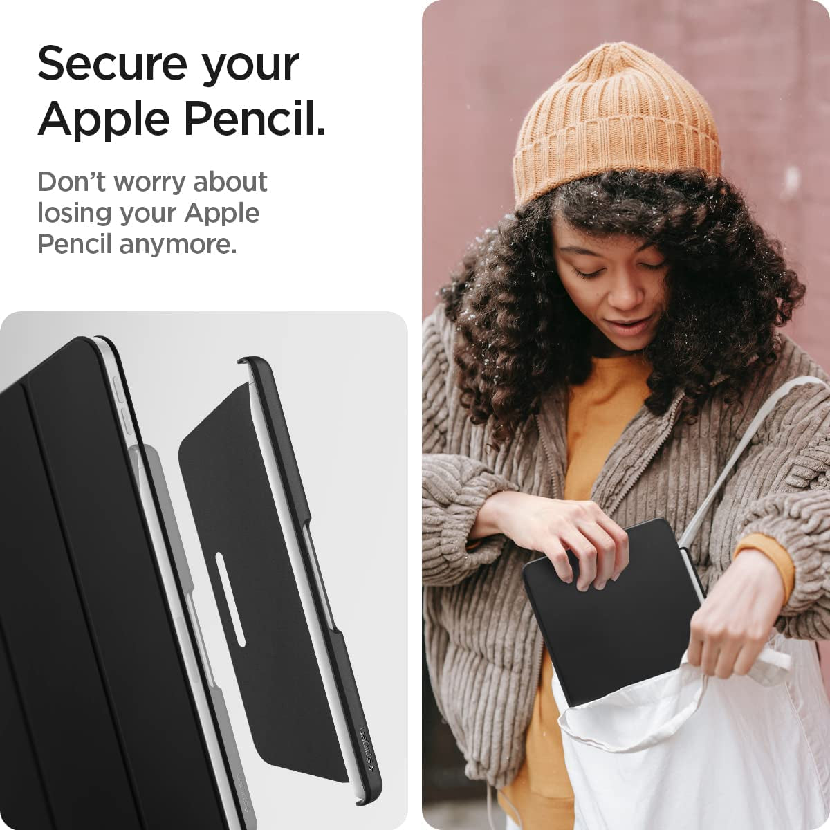 Spigen DA20 Compatible with Magic Keyboard, Smart Keyboard Folio, Smart Folio Designed for Apple Pencil Holder (2Nd Generation) - Black  Spigen   