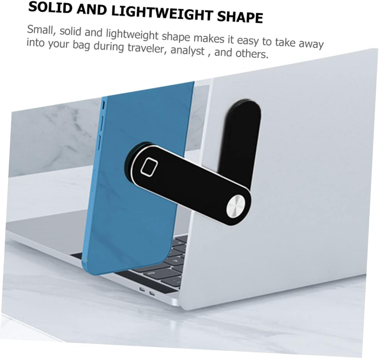 STOBOK 1 Set Flat Expansion Bracket Laptop Mobile Holder Magnetic Tablet Mount Metal Holder Tablet Holders Laptop Phone Mount Magnetic Cell Phone Stand Black Mounting Clip Computer  STOBOK   