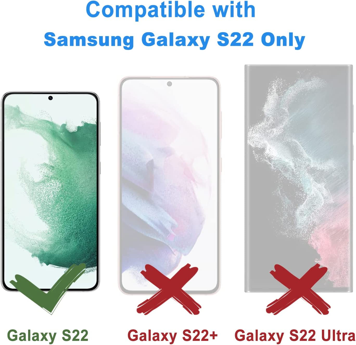 Iander 3 Pack Galaxy S22 Screen Protector, 3 Pack Camera Lens Protector with Easy Installation Tray, Supports Fingerprint Sensor, HD Retina Clarity, Case Friendly  iAnder   