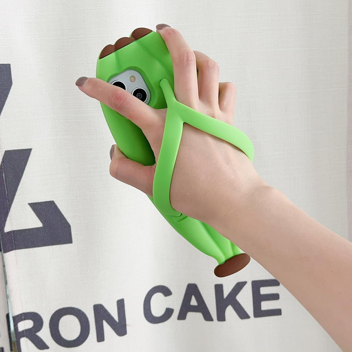 Yatchen Kawaii Phone Cases Apply to Iphone 11,Cute Cartoon Green Slippers Phone Case with Banana Flip Flops Phone Case 3D Case Soft Silicone Protctor Women Girls for Iphone 11  Yatchen   