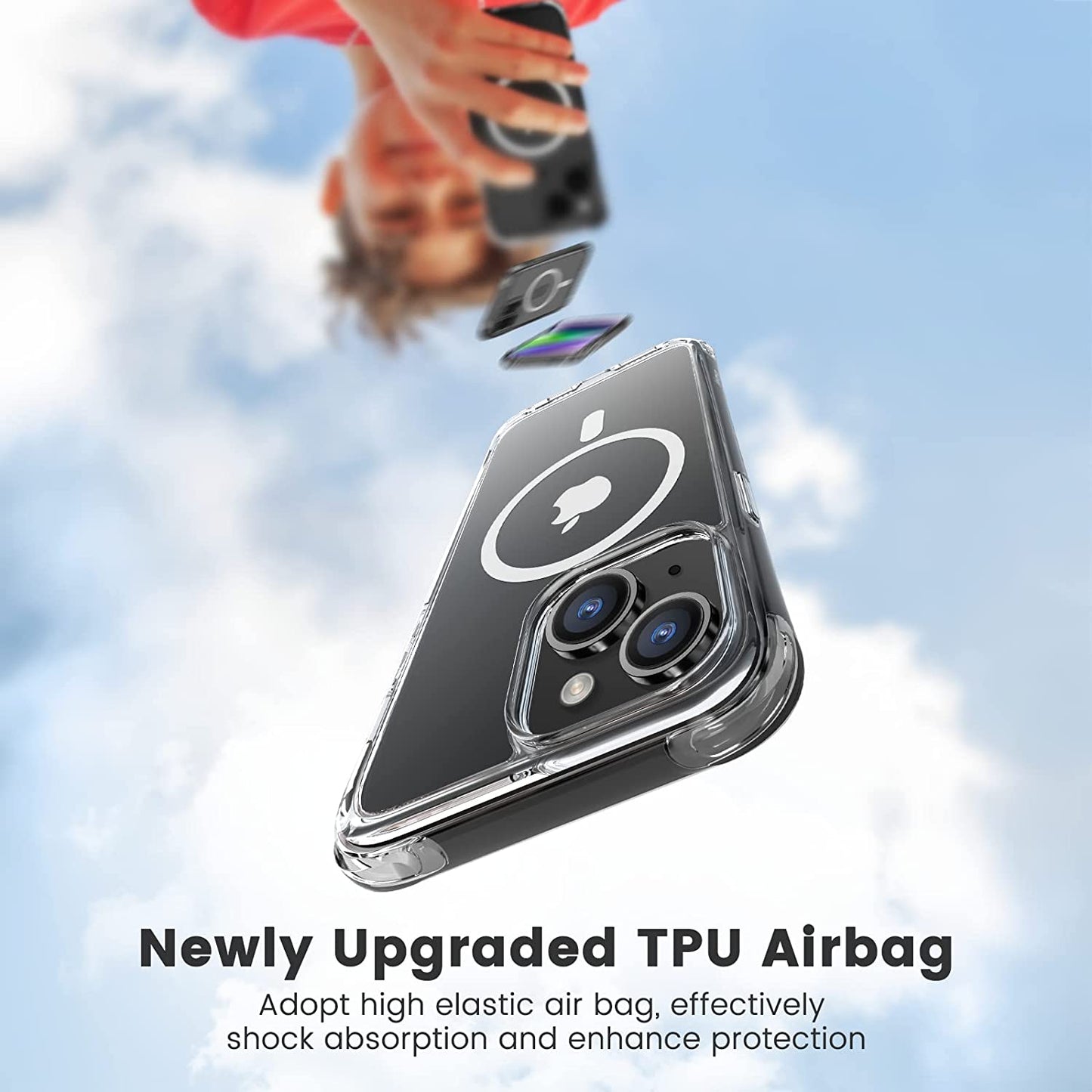 Mkeke for Iphone 14 Case Magsafe, Apple Iphone 13 Case Clear Magsafe with Magnetic [Military Grade Protection], Slim Clear Phone Cases for Both Iphone 13 / Iphone 14 Cover  Shenzhen Make Technology Company Limited   