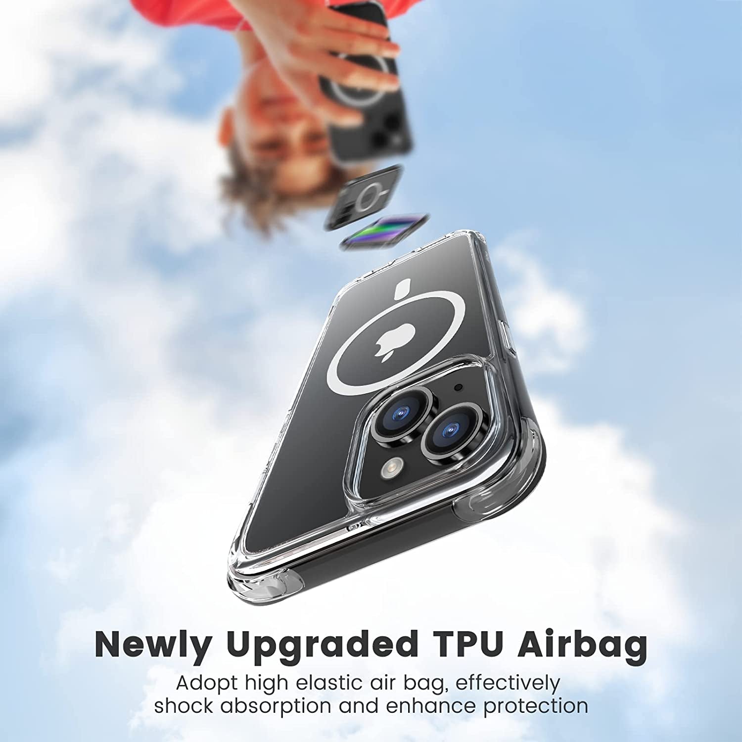 Mkeke for Iphone 14 Case Magsafe, Apple Iphone 13 Case Clear Magsafe with Magnetic [Military Grade Protection], Slim Clear Phone Cases for Both Iphone 13 / Iphone 14 Cover  Shenzhen Make Technology Company Limited   