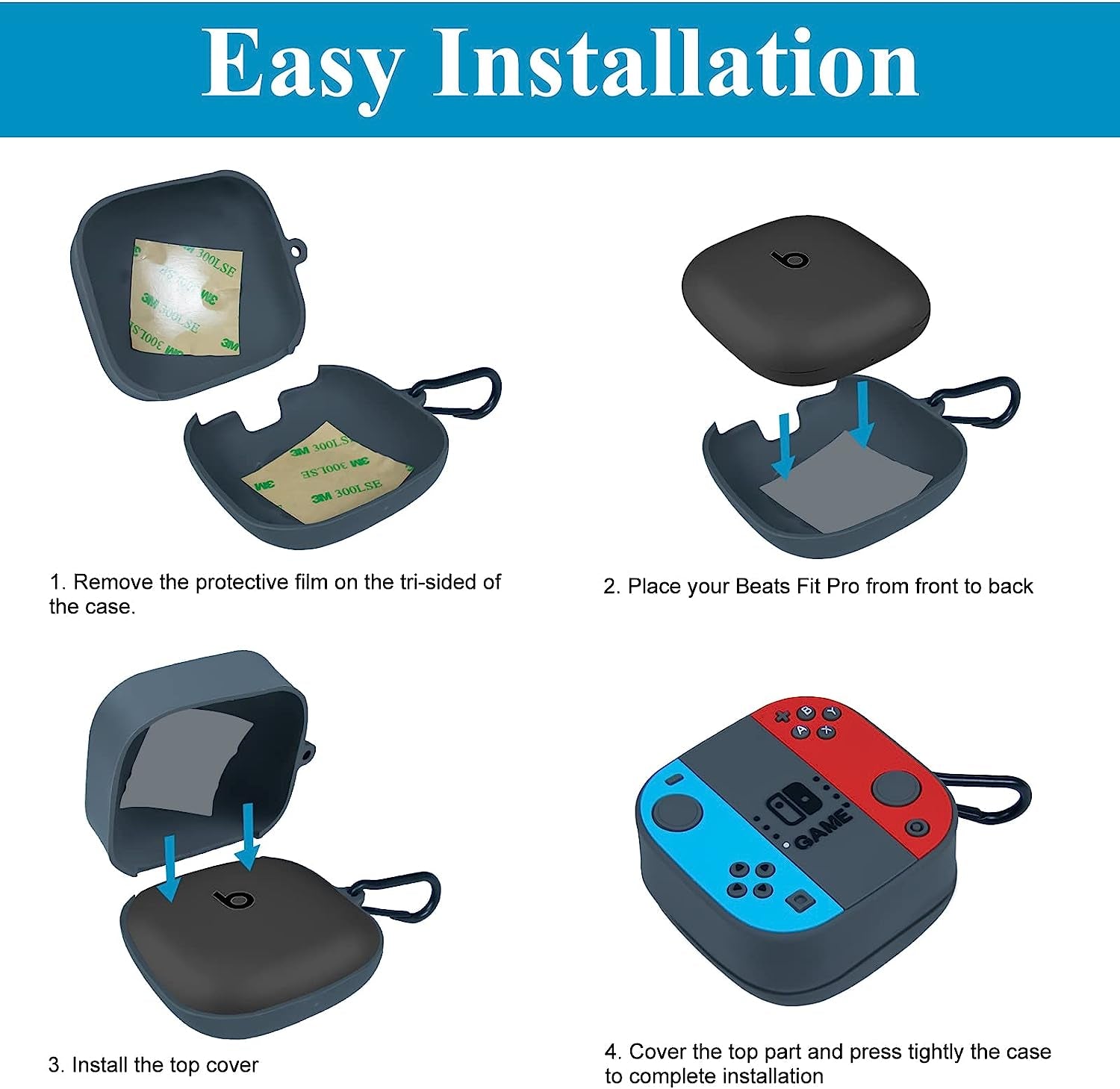 Powerbeats Pro Case, 3D Cute Cartoon Stylish Shockproof Protective Silicone Case Cover for Powerbeats Pro with Keychain Accessories for Boys Men Teens Kids (Switch Case)  LDSXAY   