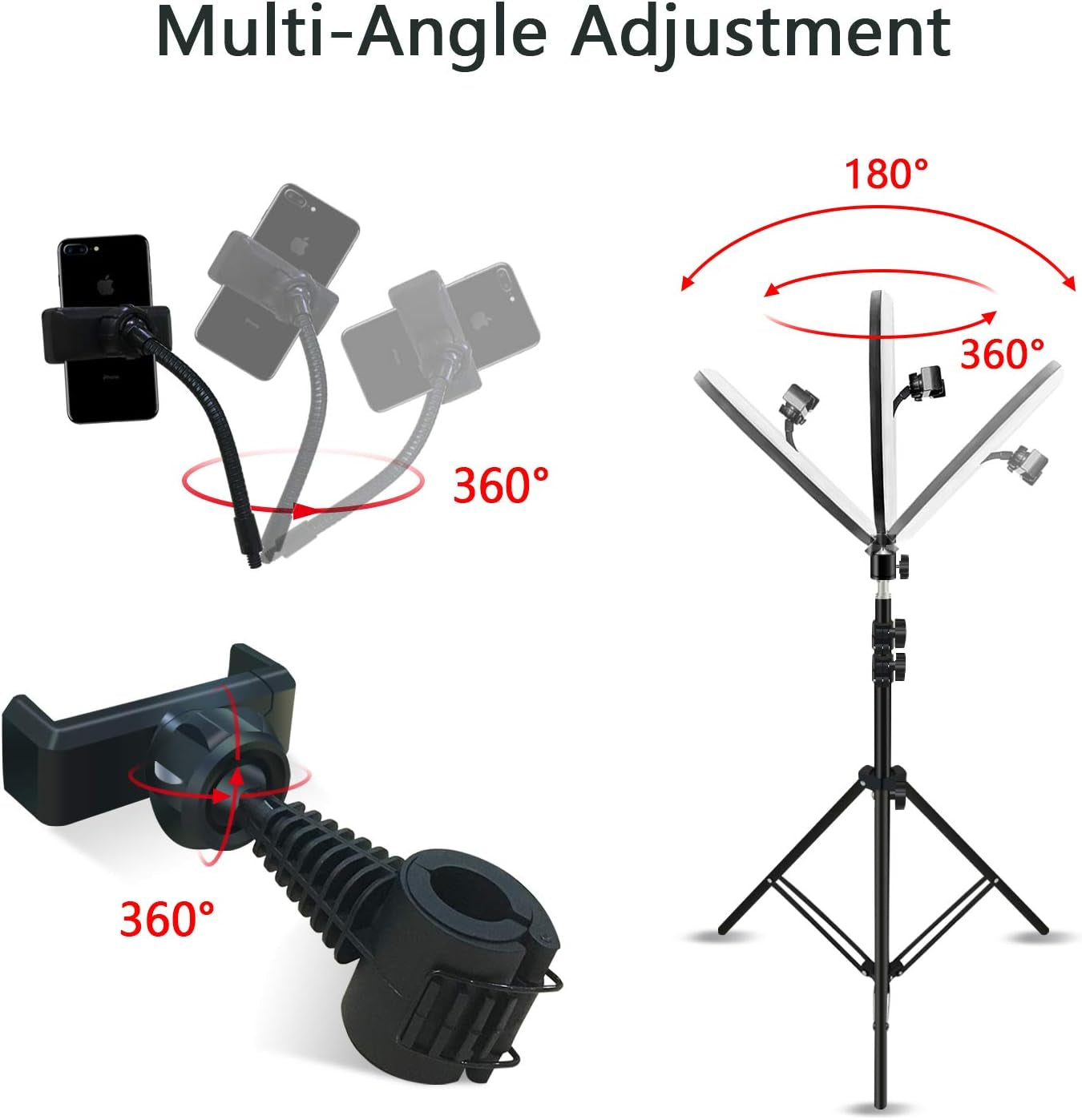 Selfie Ring Light with 28.1'' to 83.8'' Extendable Tripod Stand,Peteme LED Ring Light with Phone Holder for Live Streaming/Makeup/Youtube Video/Photography,Compatible with Iphone/Android  Peteme   