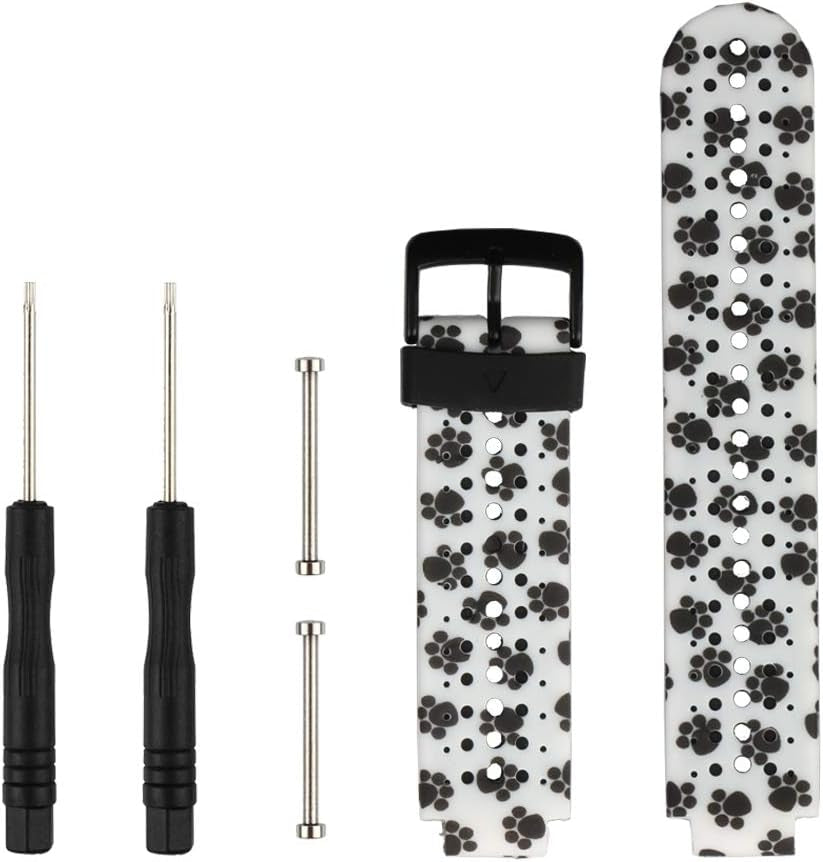 Ybludiy Compatible with Garmin Forerunner 235 Band,Soft Silicone Replacement Watch Band Fit Garmin Forerunner 235/235 Lite/220/230/620/630/735Xt/Approach S20/S6/S5 Bands  Ybludiy Paws  