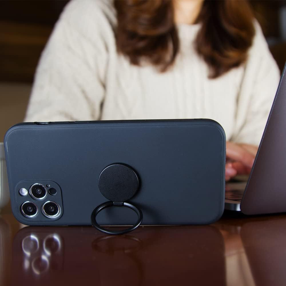 Cell Phone Ring Holder for Hand, Phone Back Ring Grip for Finger and Case (Black)  SUNURS   