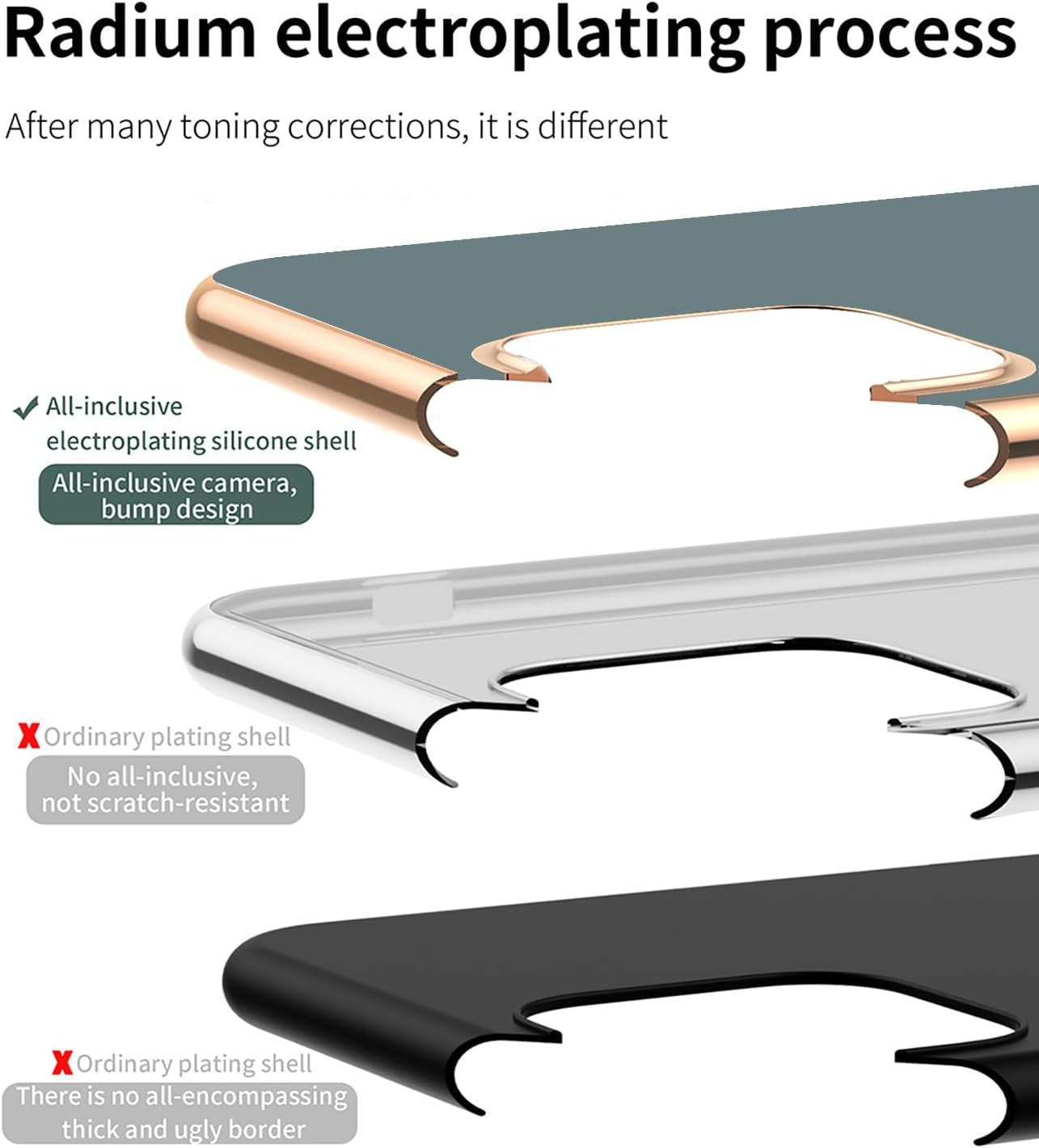 ZOEVEES for Samsung Galaxy S21 plus 5G Case, with 2 Screen Protector, Built-In 360° Ring Holder Magnetic Stand, Luxury Electroplated Plating Edge Shockproof Protective Phone Cover, Gray  ZOEVEES   