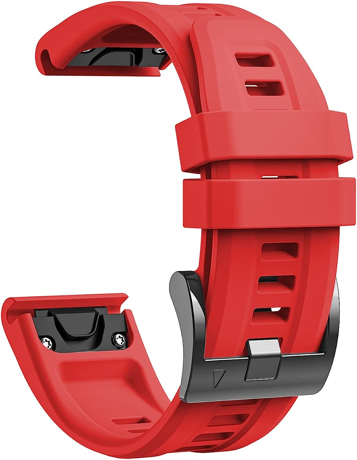 Lepmok for Garmin Fenix 7 Watch Bands, 22Mm Quickfit Silicone Band for Garmin Fenix 6, Fenix 5 Smartwatch  lepmok Red  