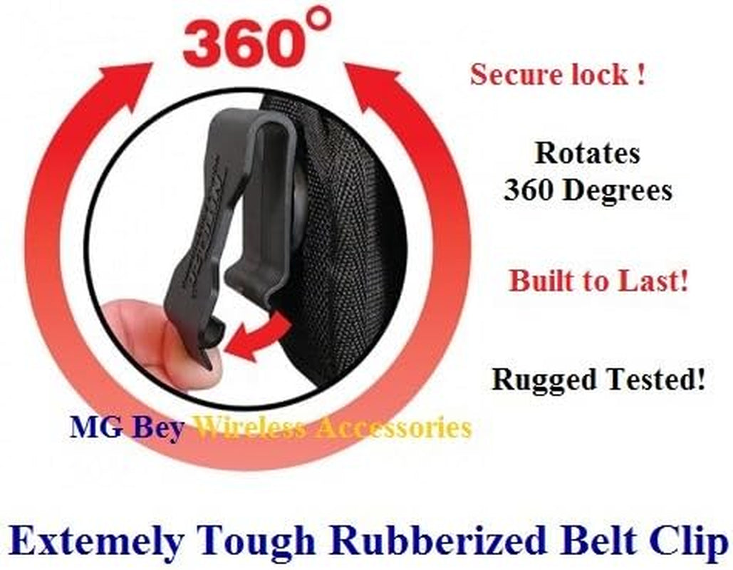 Nite Ize Tall Cargo Nylon Phone Pouch for LG V20 /V30 /V40/ V50, Heavy Duty, Rugged Holster Pouch Case, Extremely Durable W/Strong Belt Clip, Fits Slim-Fit Case on Cell Phone- Vertical  Nite Ize   