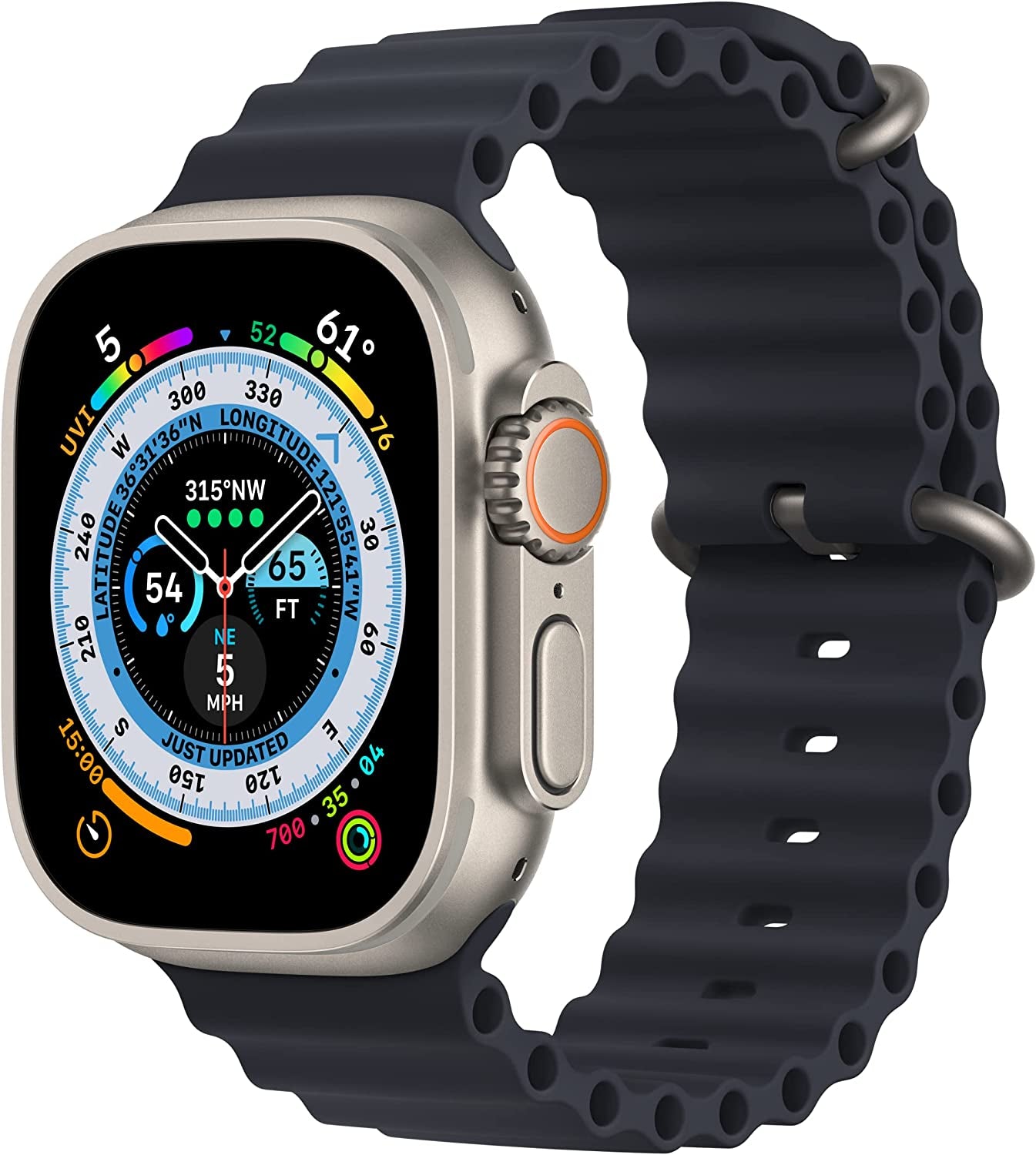 Apple Watch Band - Ocean Band (49Mm) - Midnight - Regular  Apple   