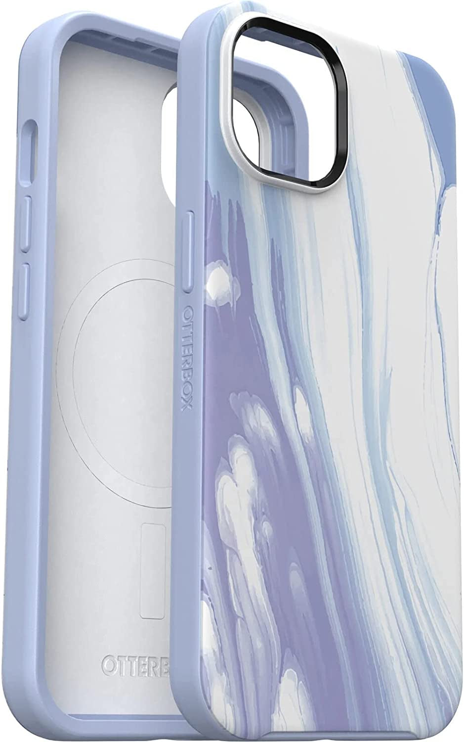 Otterbox Symmetry Clear Series+ Case with Magsafe for Iphone 14 & Iphone 13 (Only) - Non-Retail Packaging - Animal Instinct  OtterBox Running Water (Blue)  