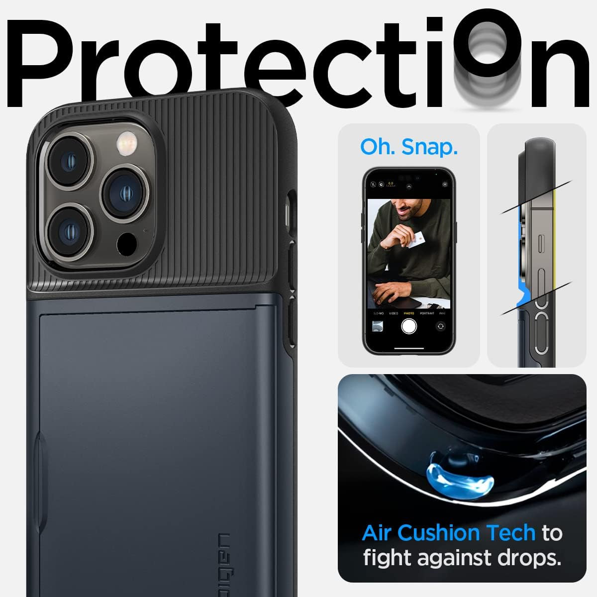 Spigen Slim Armor CS Designed for Iphone 14 Pro Max Case (2022) - Metal Slate  Spigen   