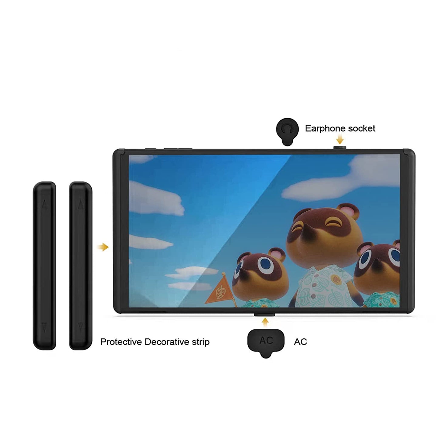 ECHZOVE Switch OLED Silicone Soft Rubber Dust Proof Plug, Nintendo Switch Dust Proof Cover Assessories Kits,Dust Cover for HDMI, USB, AC, SD, LAN, Earphone(14 Pack)  ECHZOVE   