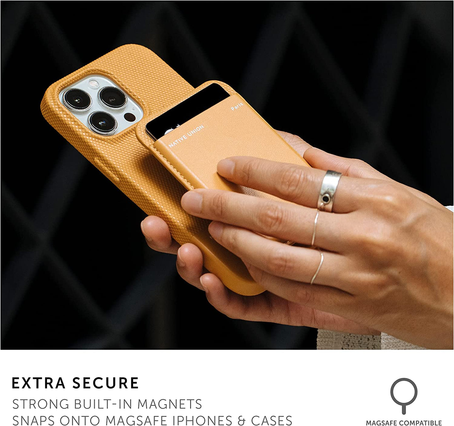 Native Union Clic (Re) Classic Wallet | Magnetic – Magsafe Compatible Card Holder – Extra Secure & Ultra Slim – Safely Stores 3 Essential Cards (Black)  Native Union   