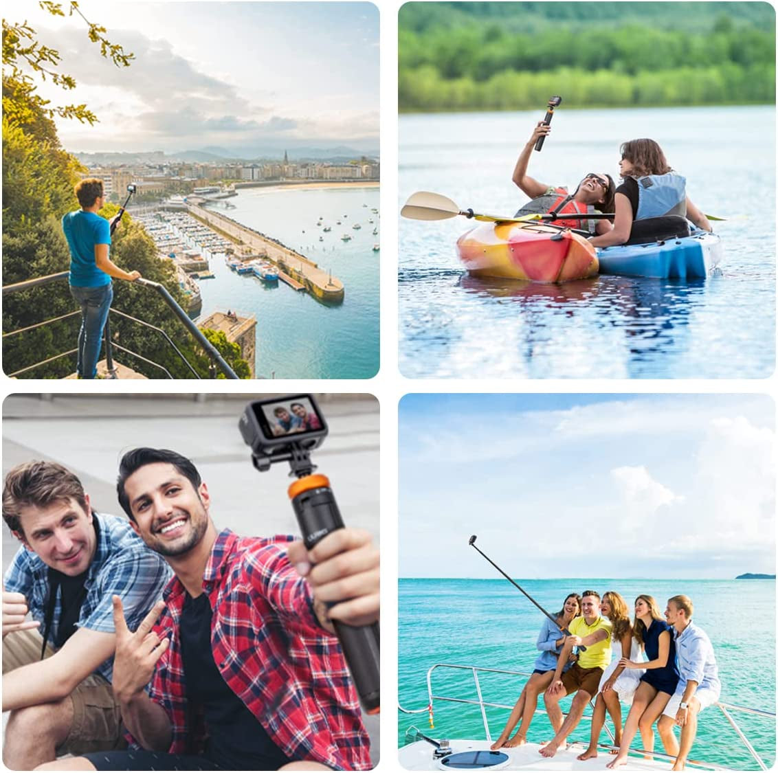 Uurig Telescopic Selfie Stick Long with Tripod, Waterproof Hand Grip, for Insta360 Gopro Hero 10 9 8 7 6 5 4 3 2, Fusion, Max, Session, AKASO, SJCAM, DJI OSMO Action Cameras  VRIG Select   