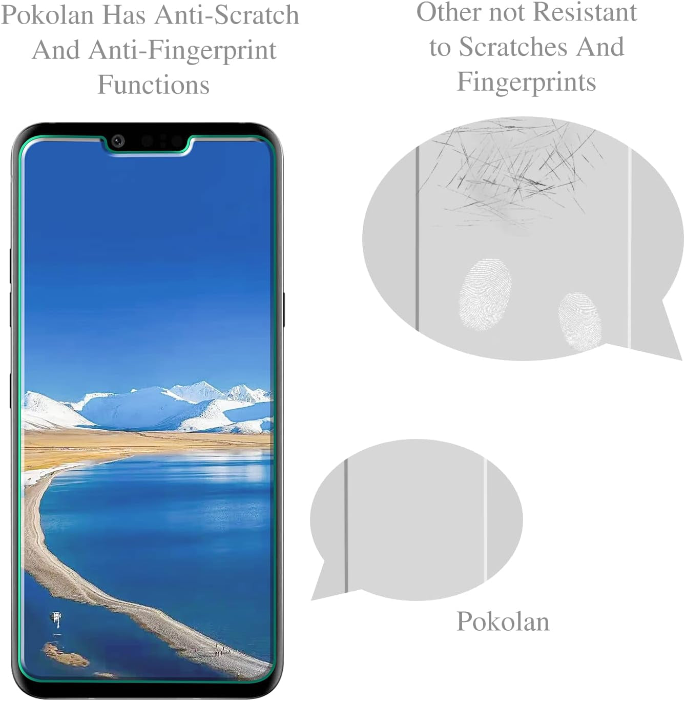 Pokolan [3-Pack] Designed for LG G8 Thinq Screen Protector Tempered Glass, No Bubbles, anti Scratch, Lifetime Replacement  Pokolan   