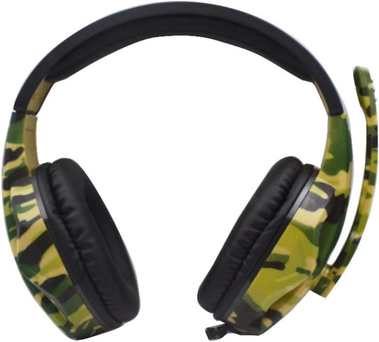 Internet Cafe Video Gaming Headset Headphone Camouflage Pc Wired Stereo Headset with Mic for Computer Tablets Smartphone  ILZONF   